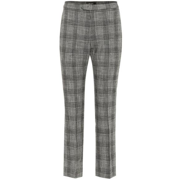 ISABEL MARANT Derys Wool Blend Tweed Straight Leg Pant Trouser SSENSE 36 4 $625 - Picture 2 of 12